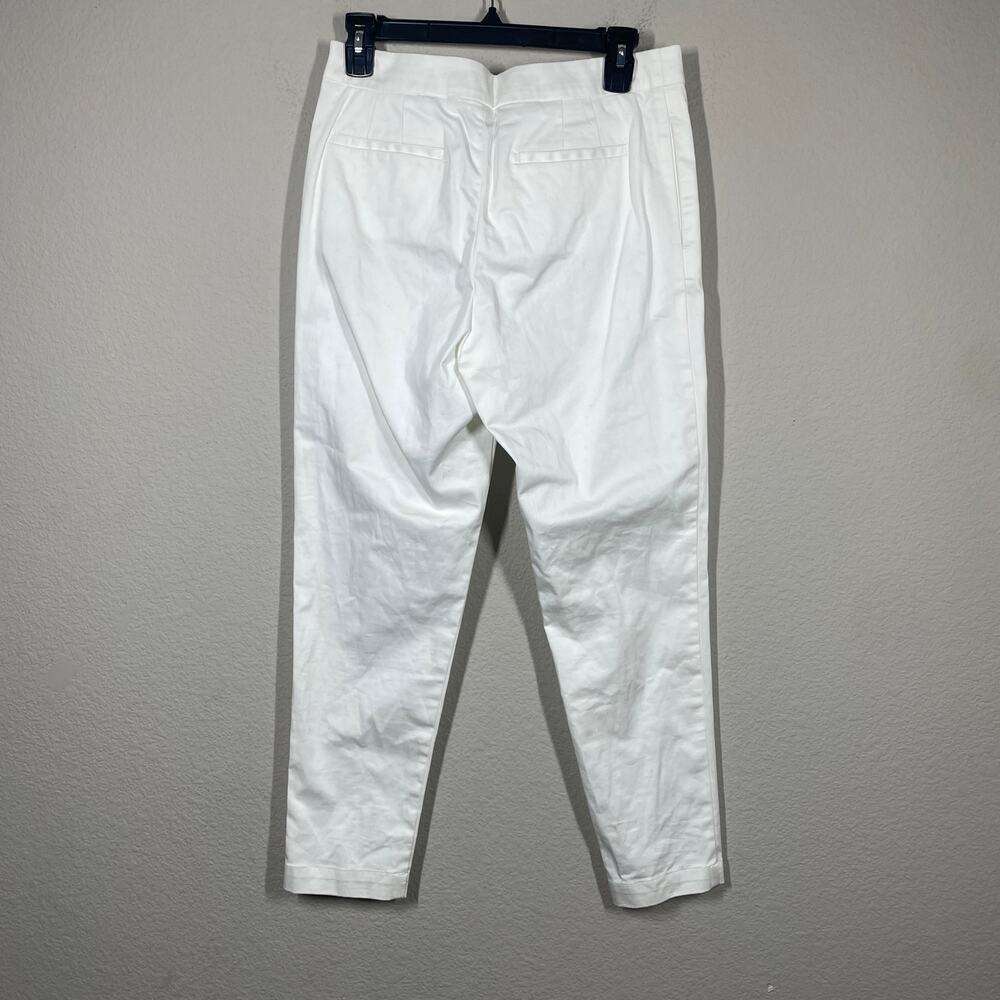 Eleventy 29 High Rise Chino Straight Leg Pants White Cotton Blend Stretch - Picture 2 of 8